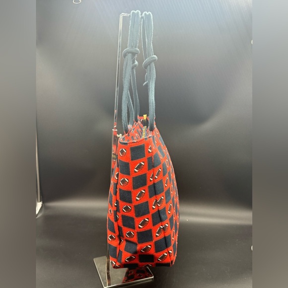 Classic Football Pattern Zippered Tote - Picture 5 of 8